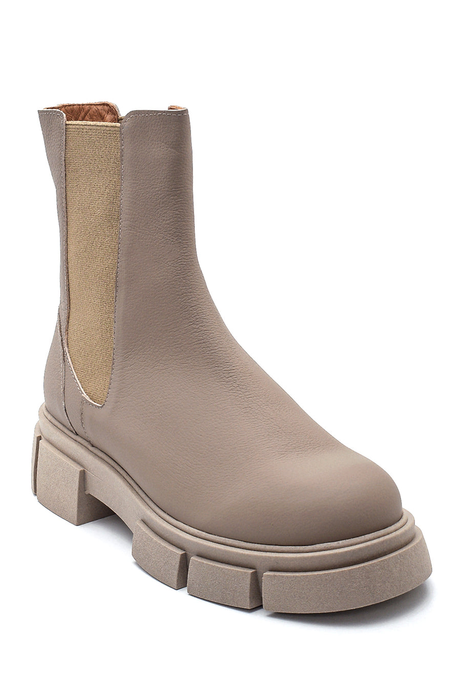 Women's Leather Thick Soled Chelsea Boots