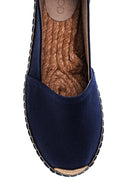 Women's Navy Blue Straw Sole Espadrille | Derimod