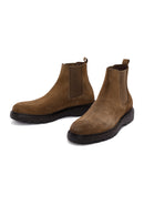 Men's Mink Nubuck Leather Casual Chelsea Boots | Derimod