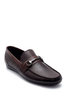 Men's Leather Printed Loafer | Derimod