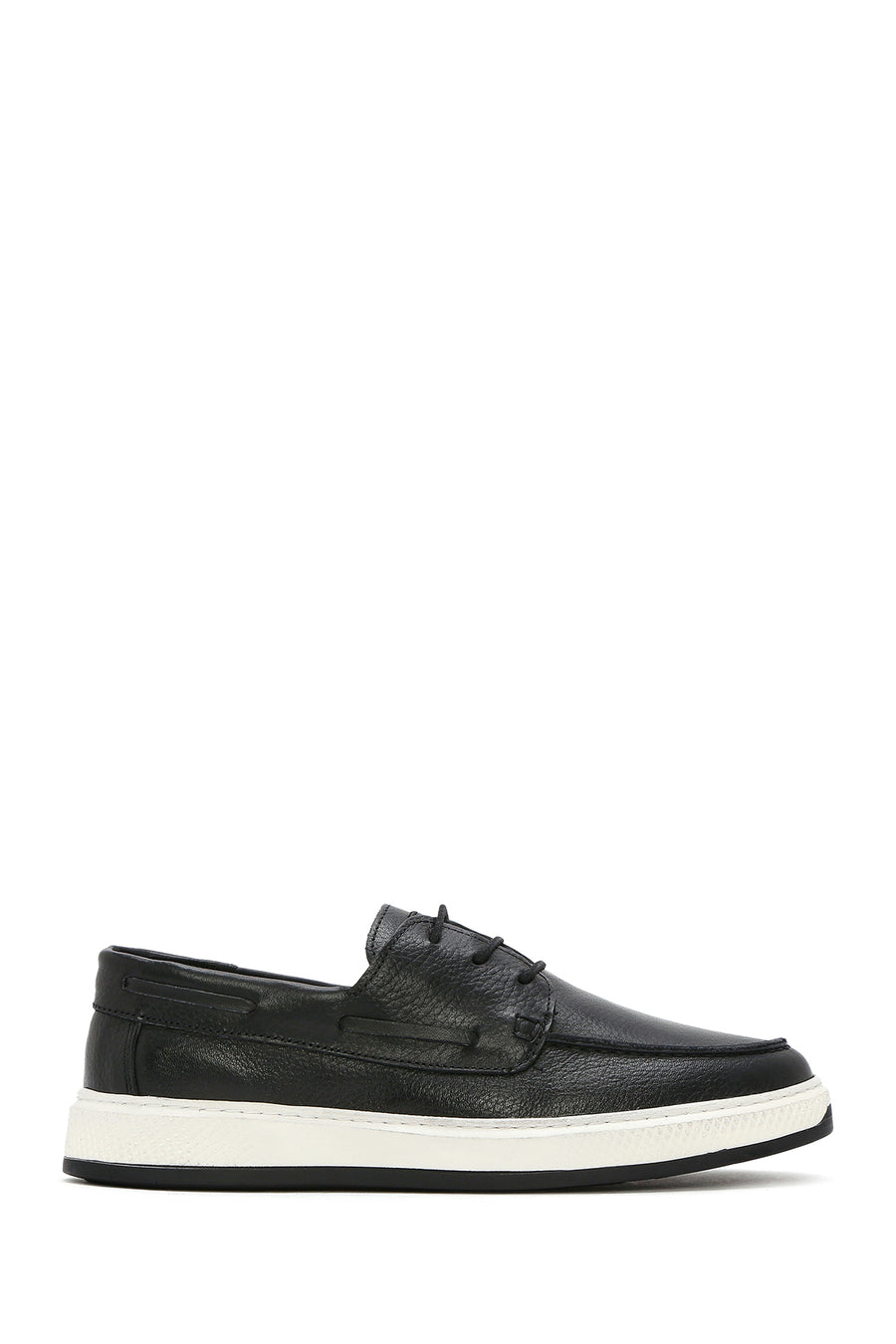 Men's Black Lace-up Leather Casual Shoes 25SFD680118 | Derimod
