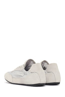 Women's Grey Lace-up Leather Sneaker | Derimod