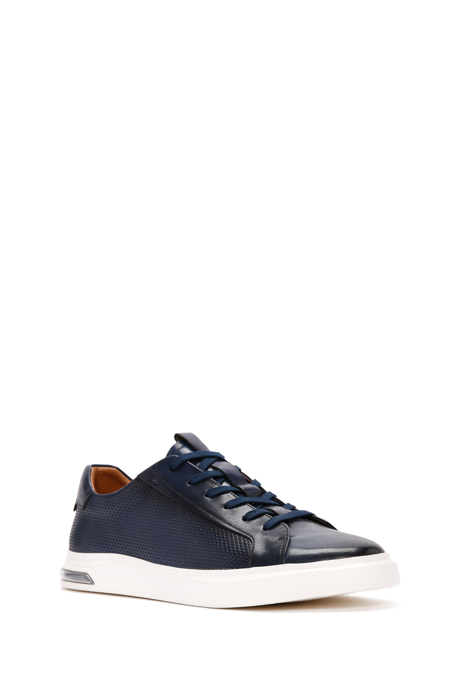 Male Navy Lace-up Leather Sneaker