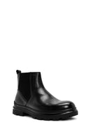 Men's Black Leather Casual Chelsea Boots | Derimod