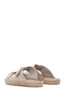 Women's Stone Suede Leather Espadrille | Derimod