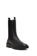Woman Black Leather Chelsea Boots | Derimod