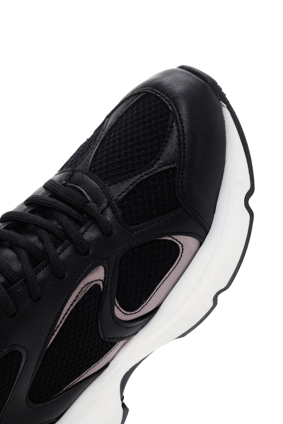 Kadın Siyah Kalın Tabanlı Sneaker