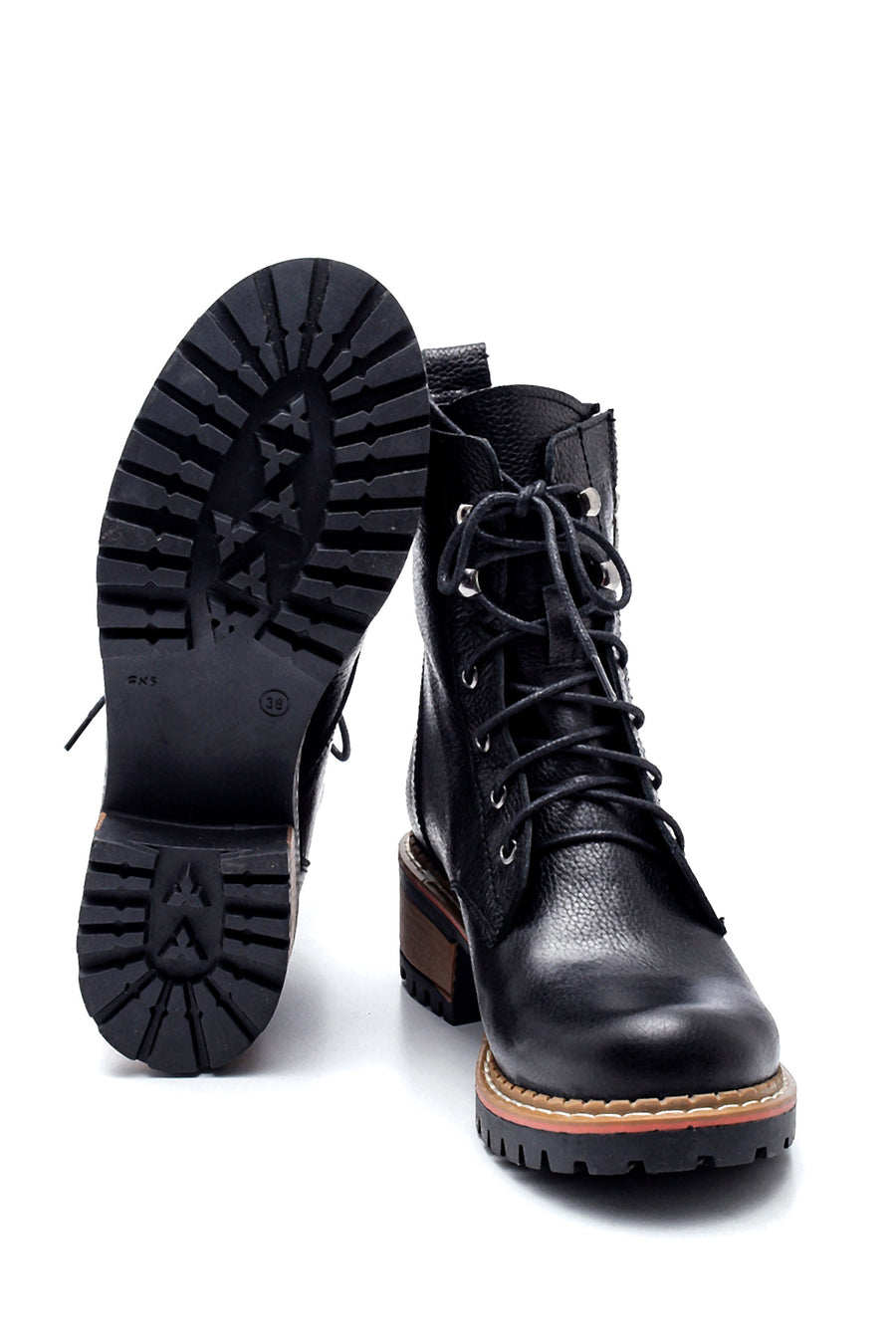 Women's Leather Zippered Boots