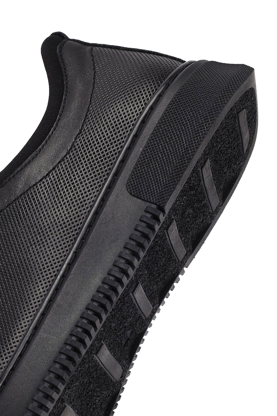 Erkek Siyah Bağcıklı Deri Sneaker