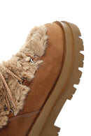 Women's Brown Plush Suede Leather Boots | Derimod