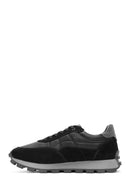 Men's Black Lace-up Leather Sneaker | Derimod