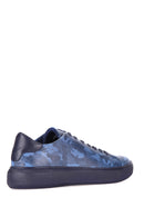 Camouflage Pattern Men's Leather Sneaker | Derimod