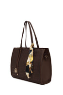 Woman Brown Printed Classic Shoulder Bag | Derimod