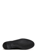 Women's Black Buckled Leather Masculine Loafer | Derimod