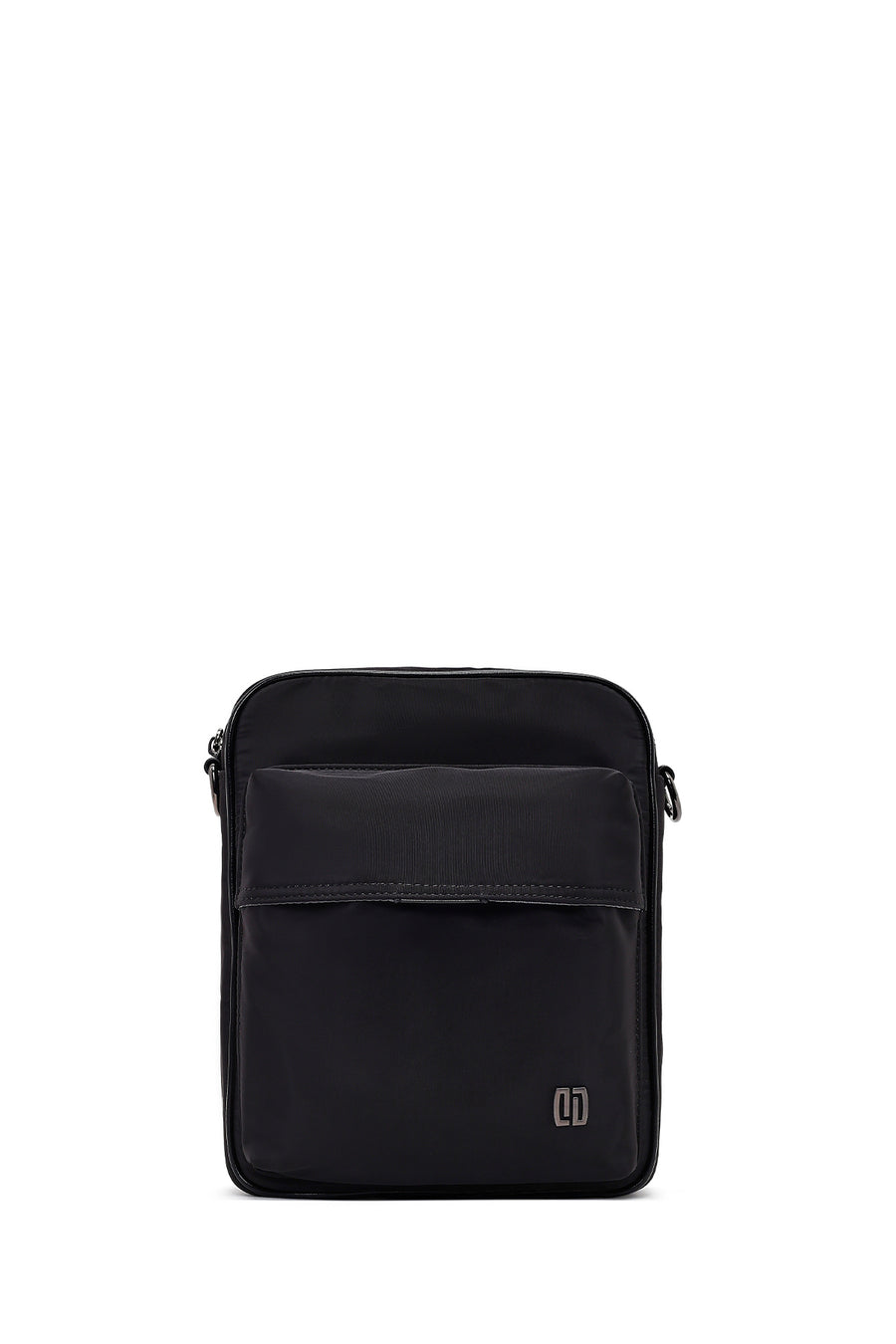 Men's Black Fabric Messenger Bag