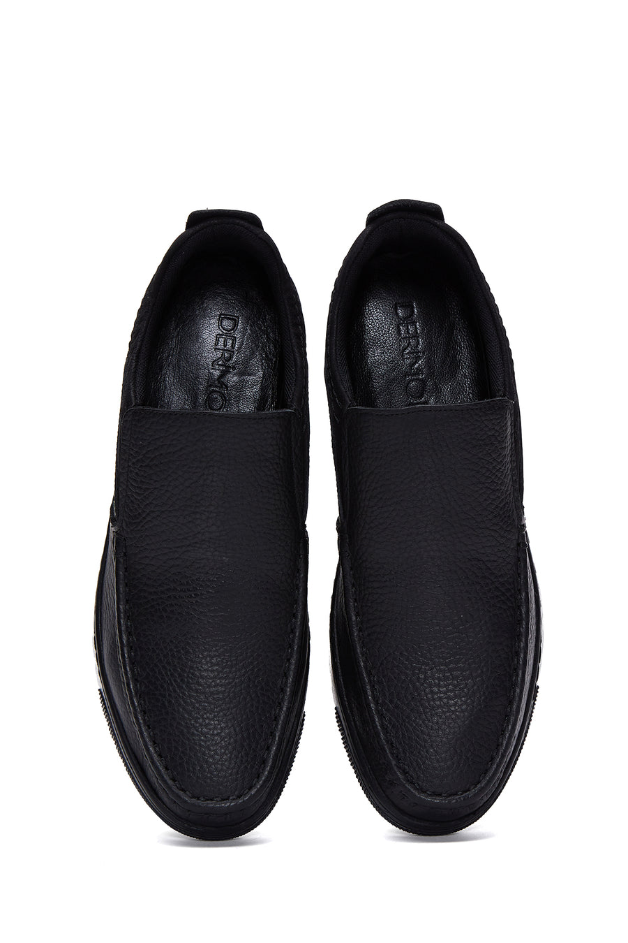 Men's Black Leather Casual Loafer