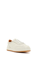 Erkek Beyaz Bağcıklı Deri Sneaker | Derimod