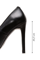 Women's Black Leather Stiletto | Derimod