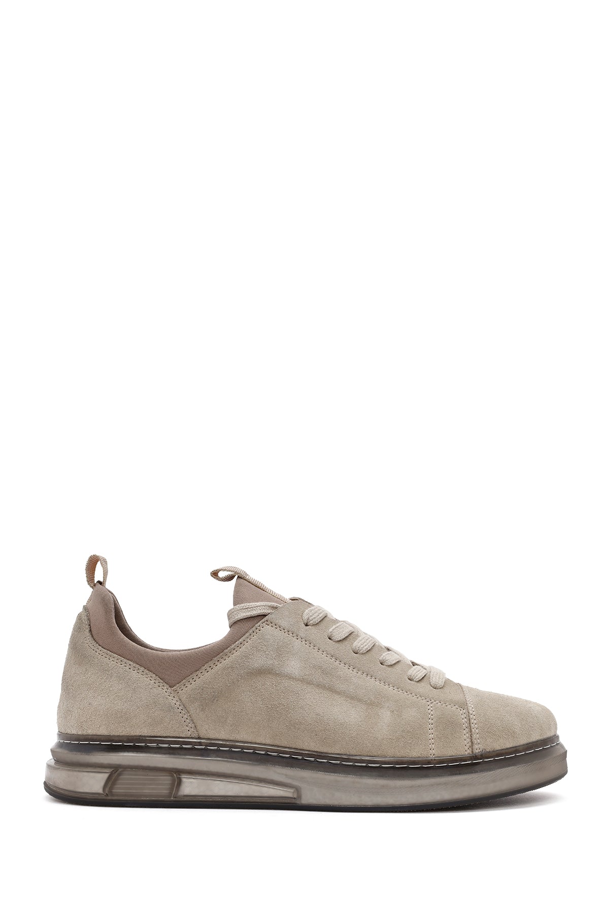 Men's Beige Lace-Up Suede Leather Sneaker 24WFD633110 | Derimod