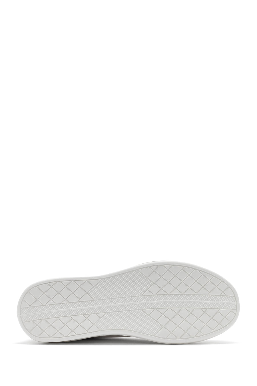 Men's White Lace-up Leather Sneaker