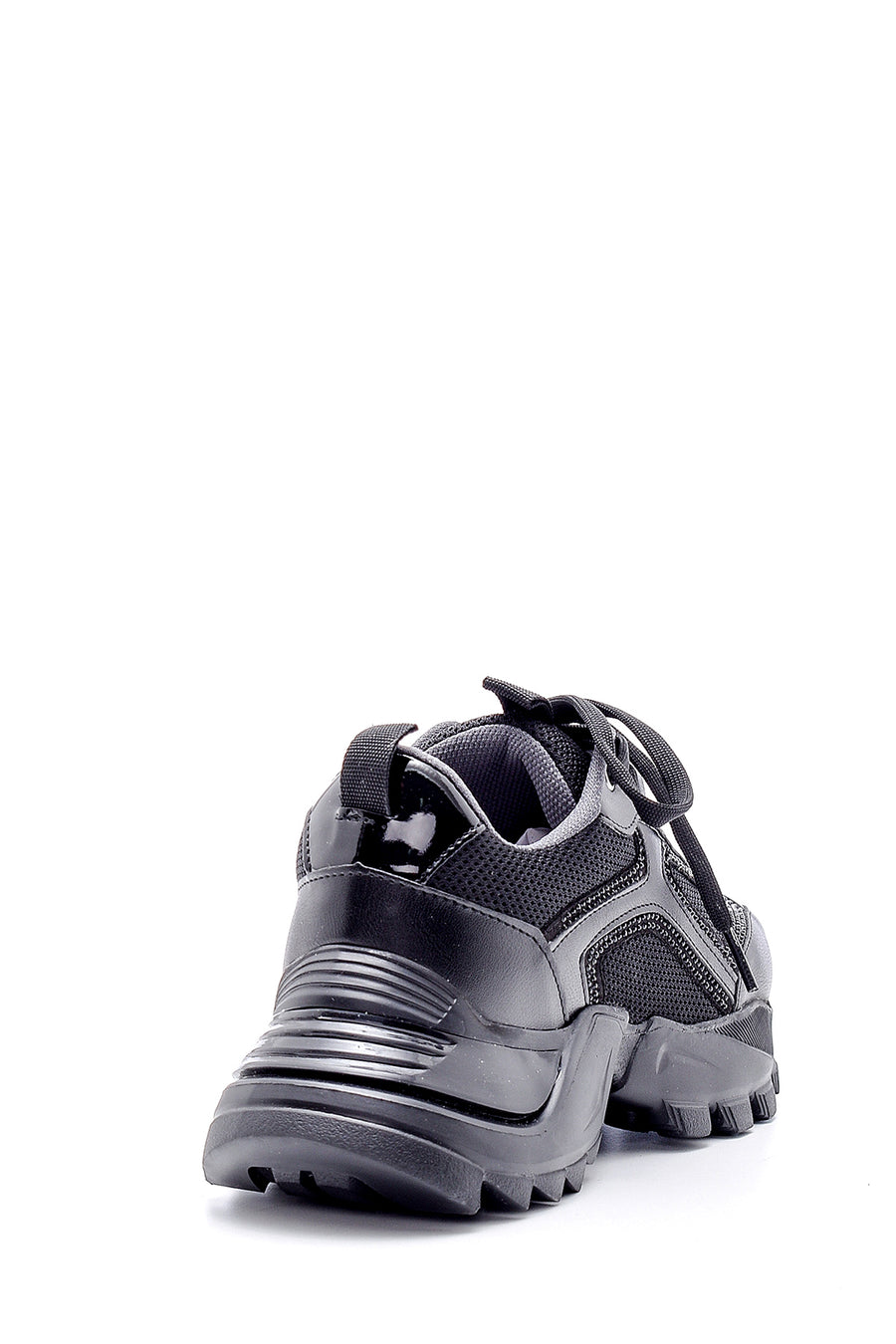 Women's Leather High-Sole Sneaker