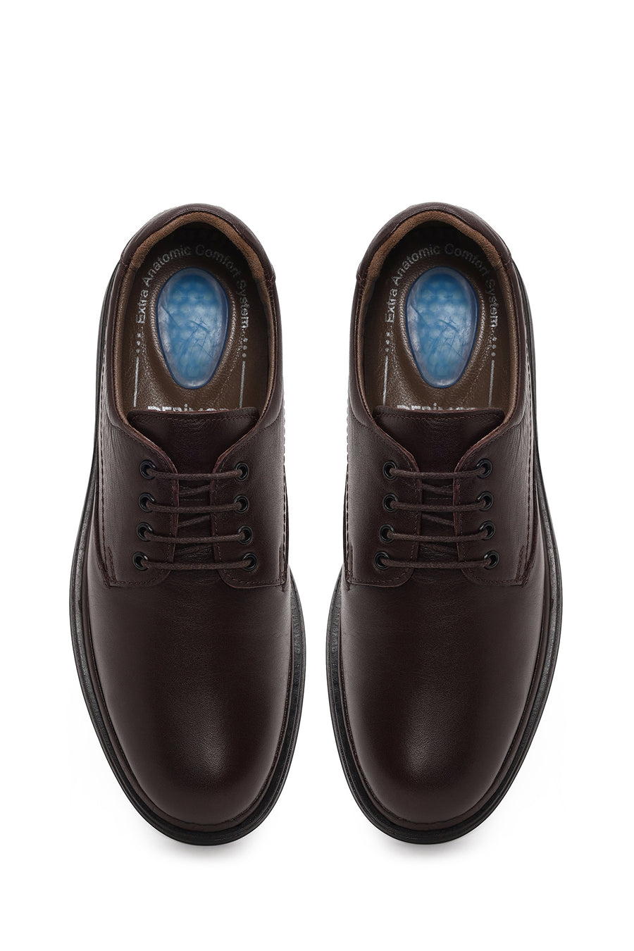 Male Brown Lace-up Leather Casual Shoes