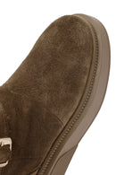 Women's Brown Thick Sole Suede Leather Boots | Derimod