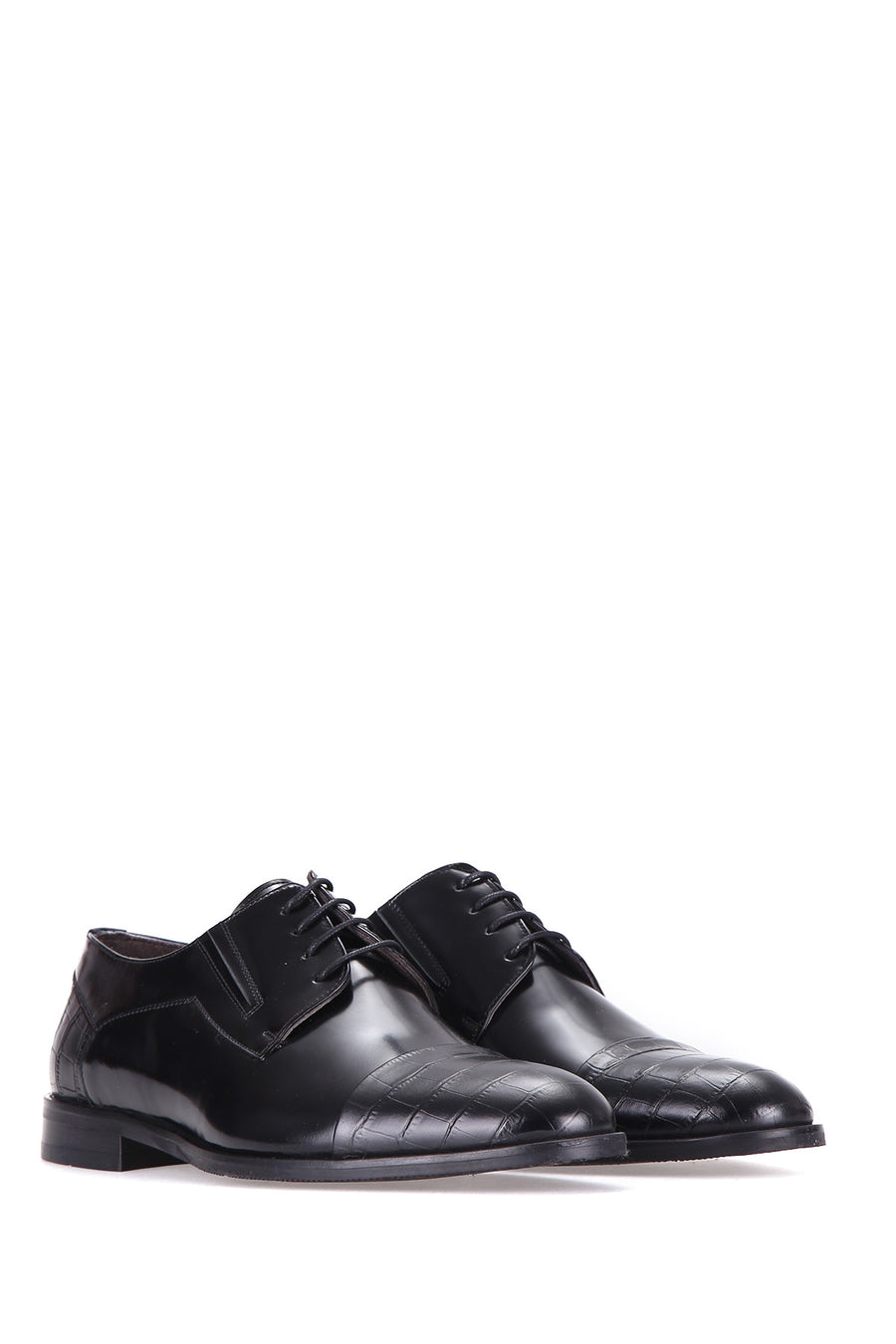 Crocodile Patterned Men's Leather Shoes
