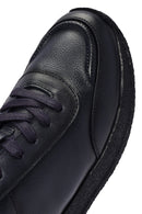 Men's Navy Blue Lace-Up Leather Sneaker | Derimod