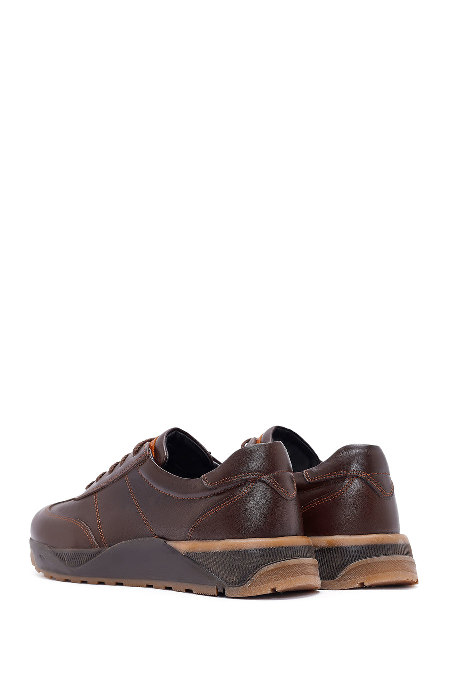 Men's Brown Lace-up Leather Casual Shoes