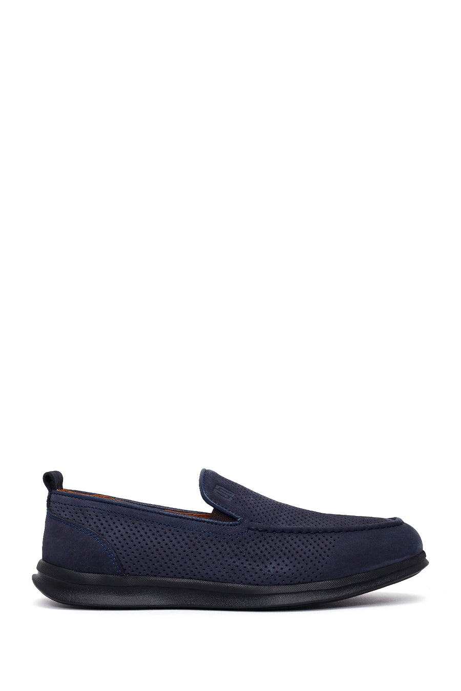 Erkek Lacivert Nubuk Deri Loafer 26SFD7657V3 | Derimod