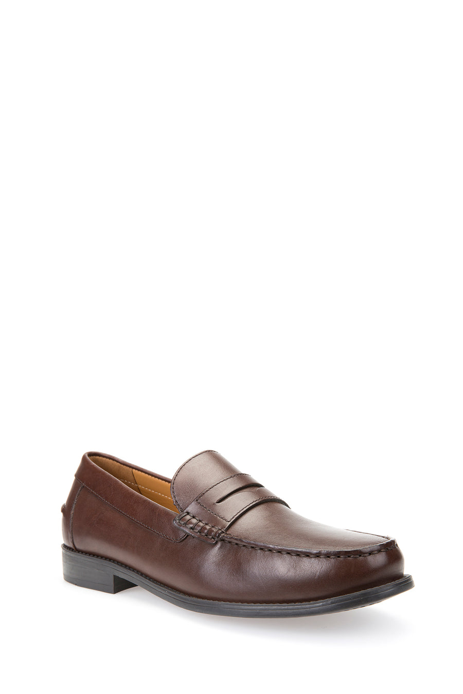 Geox Men's Brown New Damon Leather Loafer