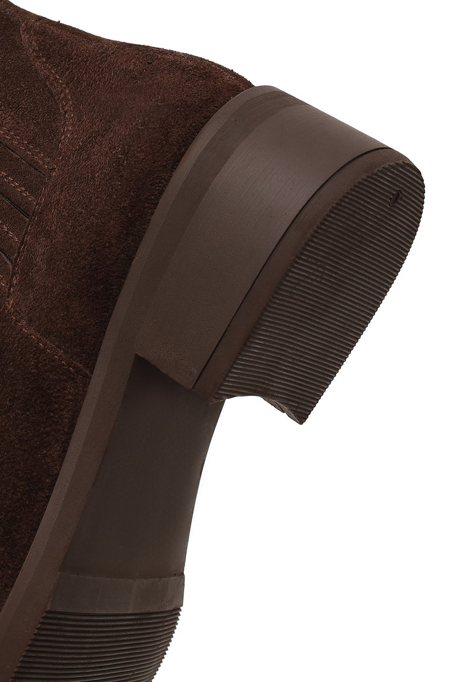 Woman Brown Buckled Suede Chelsea Boots