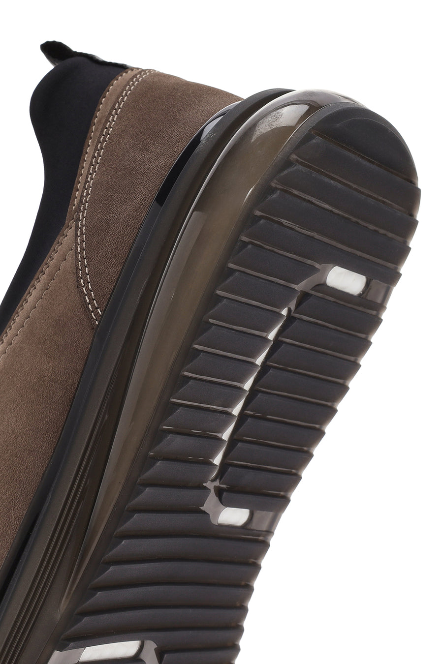 Erkek Vizon Kalın Tabanlı Süet Deri Sneaker