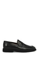 Erkek Siyah Deri Klasik Loafer | Derimod