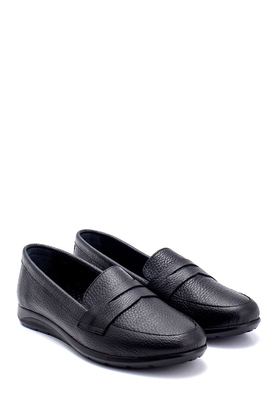 Women's Black Leather Loafer