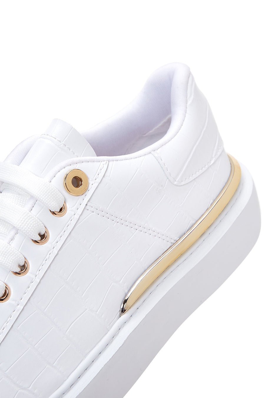 Erkek Beyaz Kalın Tabanlı Sneaker
