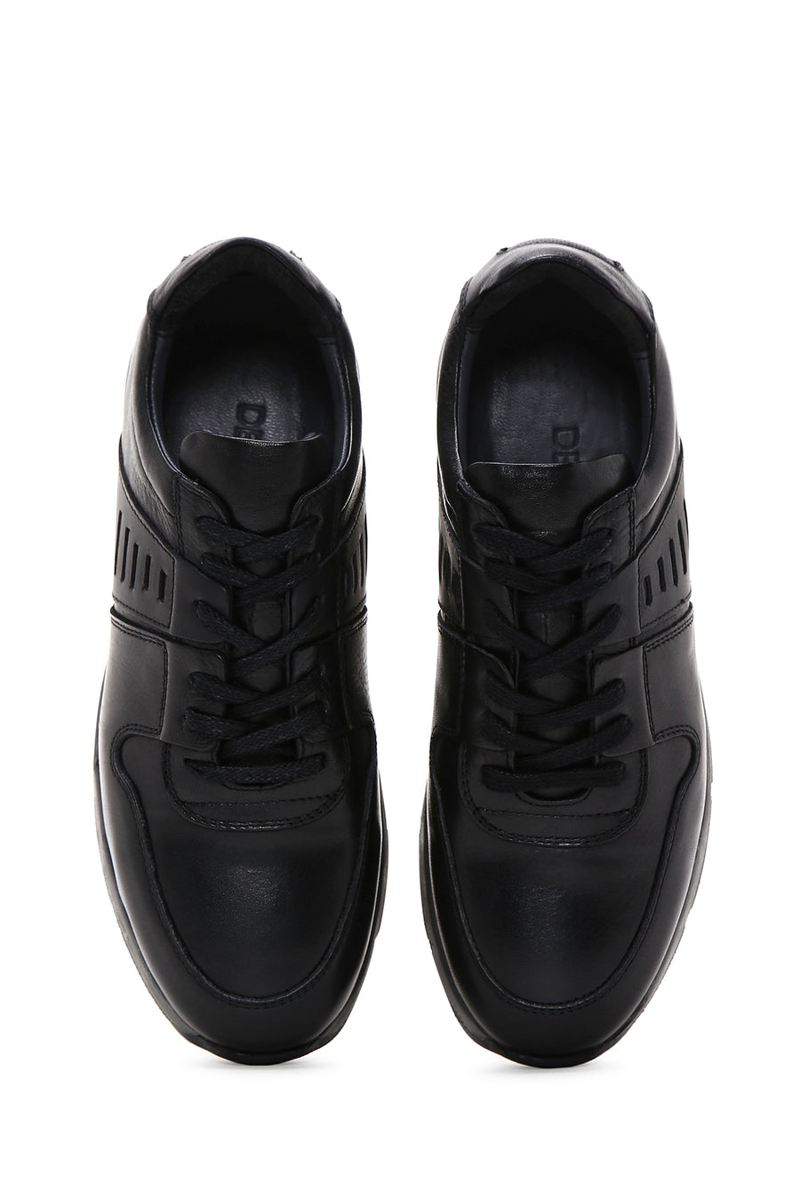 Erkek Siyah Deri Casual Casual Sneaker