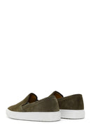 Men's Khaki Suede Leather Loafer | Derimod