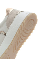 Women's Beige Lace-up Leather Sneaker | Derimod