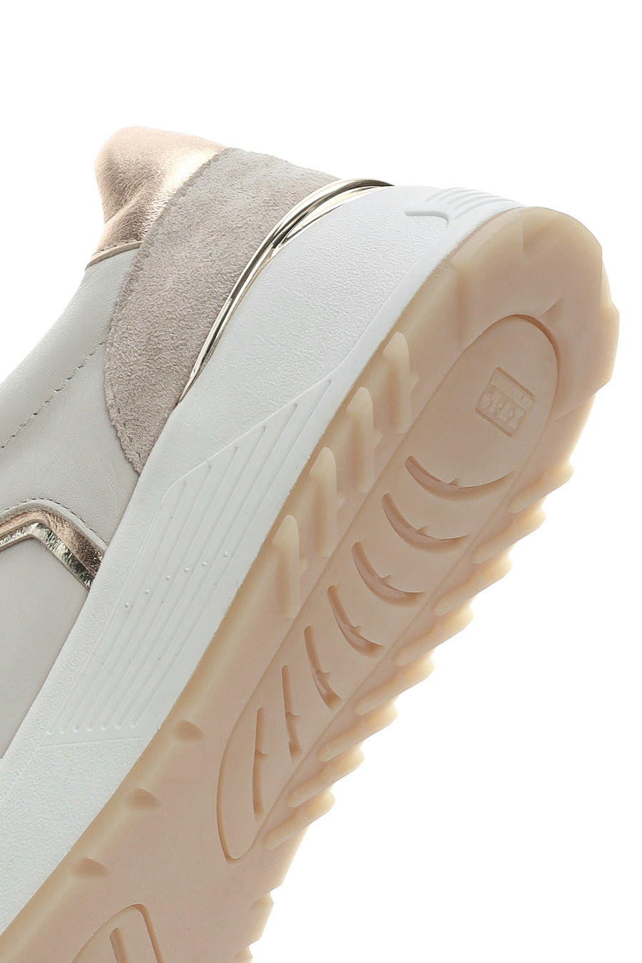 Kadın Bej Bağcıklı Deri Sneaker