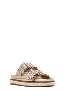 Kadın Bronz Kalın Tabanlı Metalik Terlik | Derimod