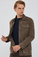 Bonucci Men's Mink Suede Leather Coat | Derimod