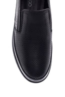 Erkek Siyah Deri Delikli Spor Loafer | Derimod