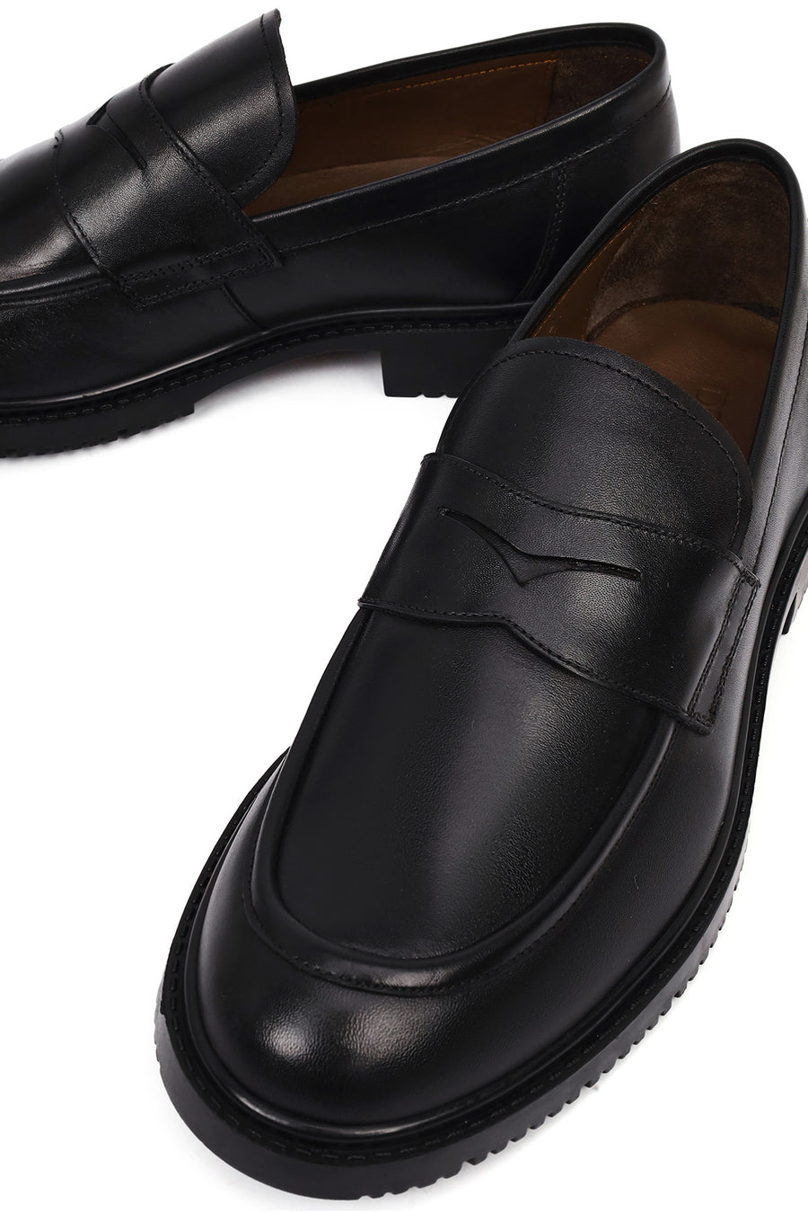 Erkek Siyah Deri Casual Loafer