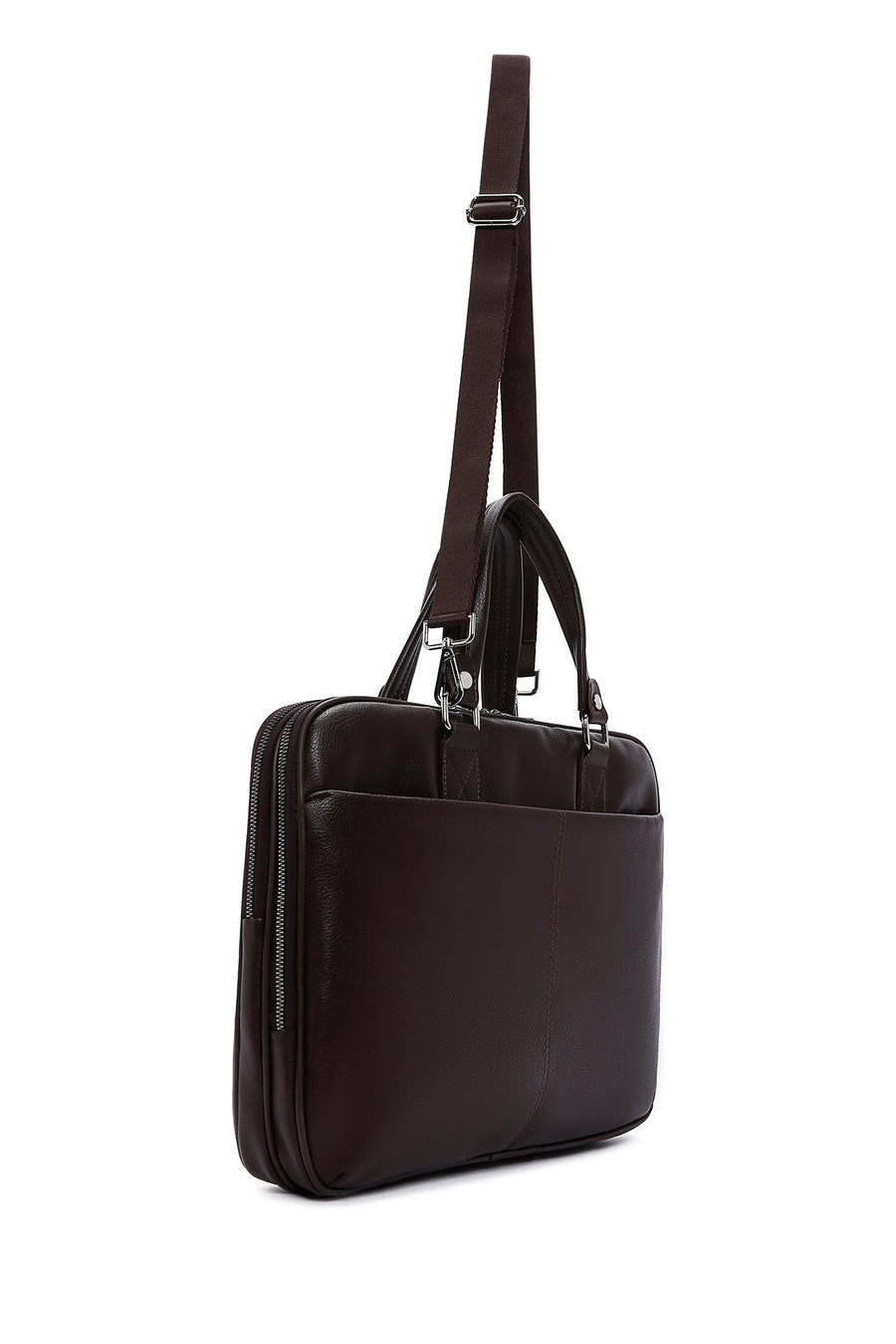 Men's Brown Long Strap Briefcase