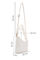 Women's White Long Strap Crocodile Patterned Shoulder Bag | Derimod