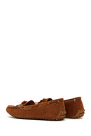 Women's Tan Suede Leather Loafer | Derimod