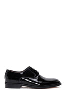 Men's Black Laced Patent Leather Classic Shoes | Derimod