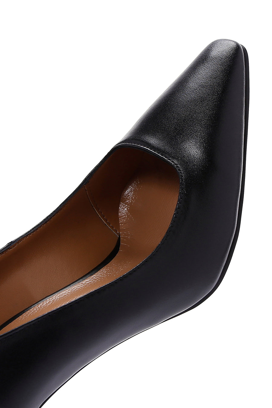Kadın Siyah Deri Stiletto